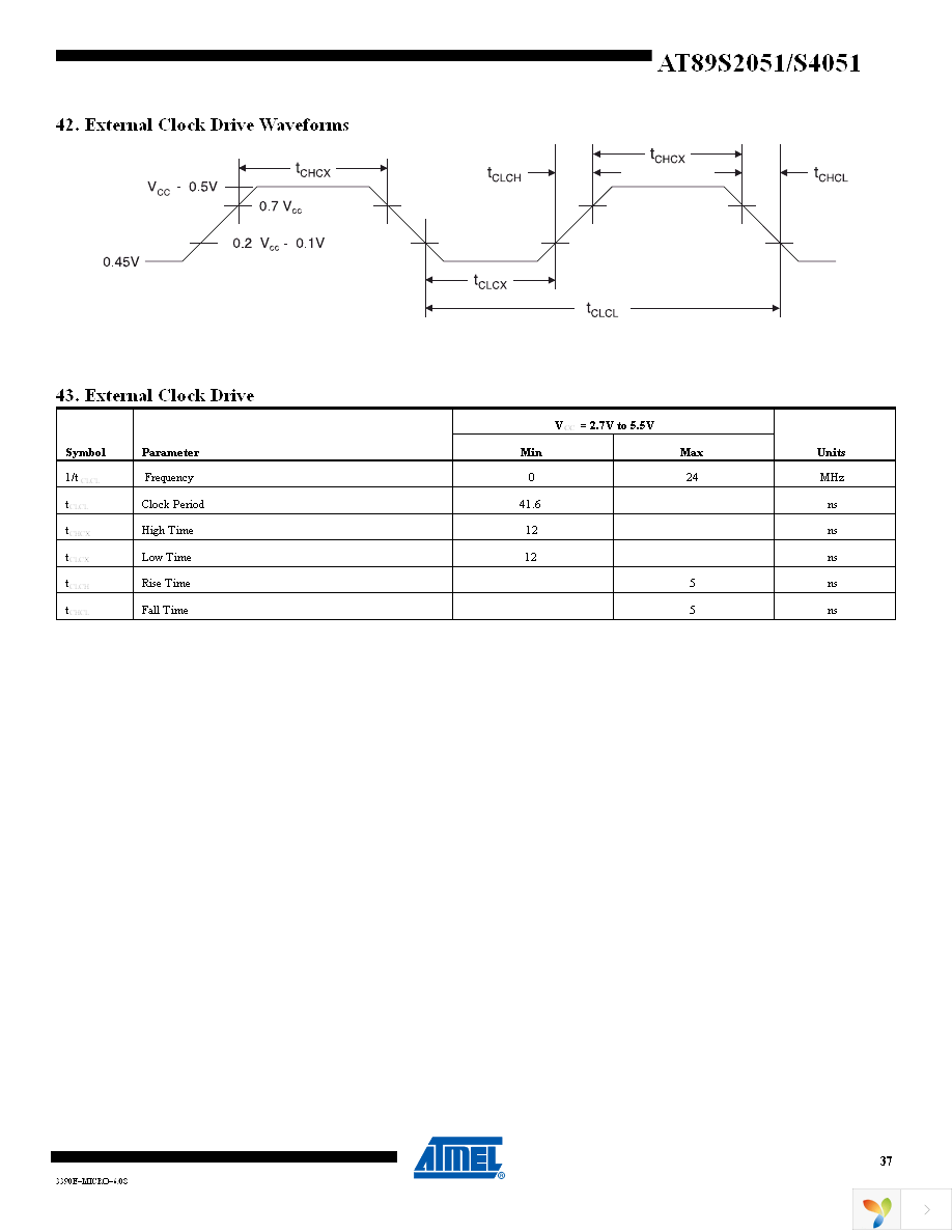 AT89S4051-24SU Page 37