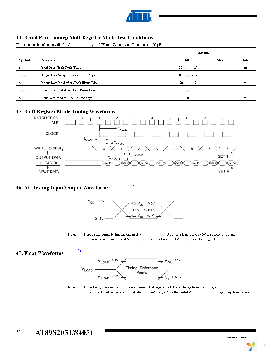 AT89S4051-24SU Page 38
