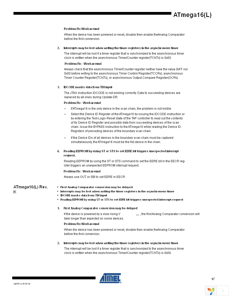 ATMEGA16-16AUR Page 17