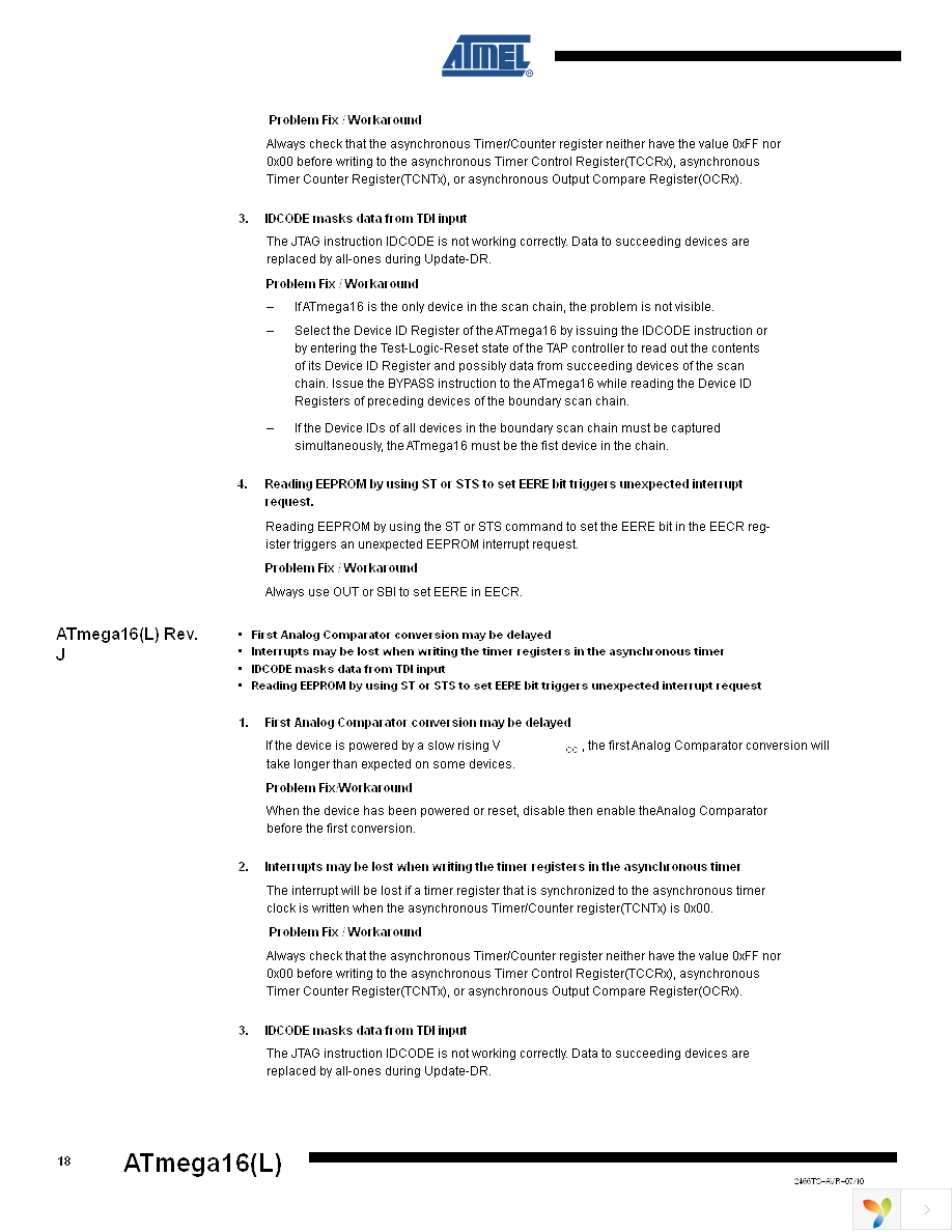 ATMEGA16-16AUR Page 18