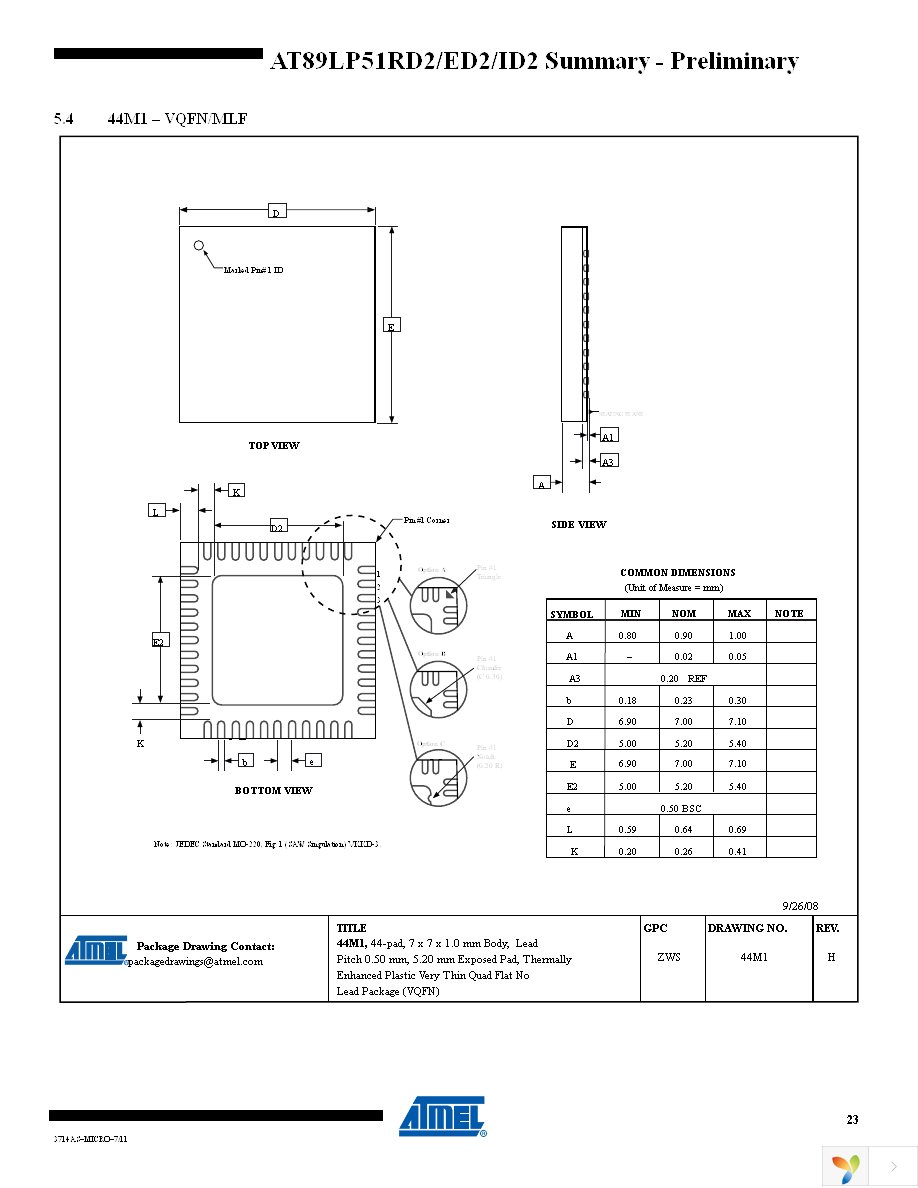 AT89LP51RD2-20JU Page 23