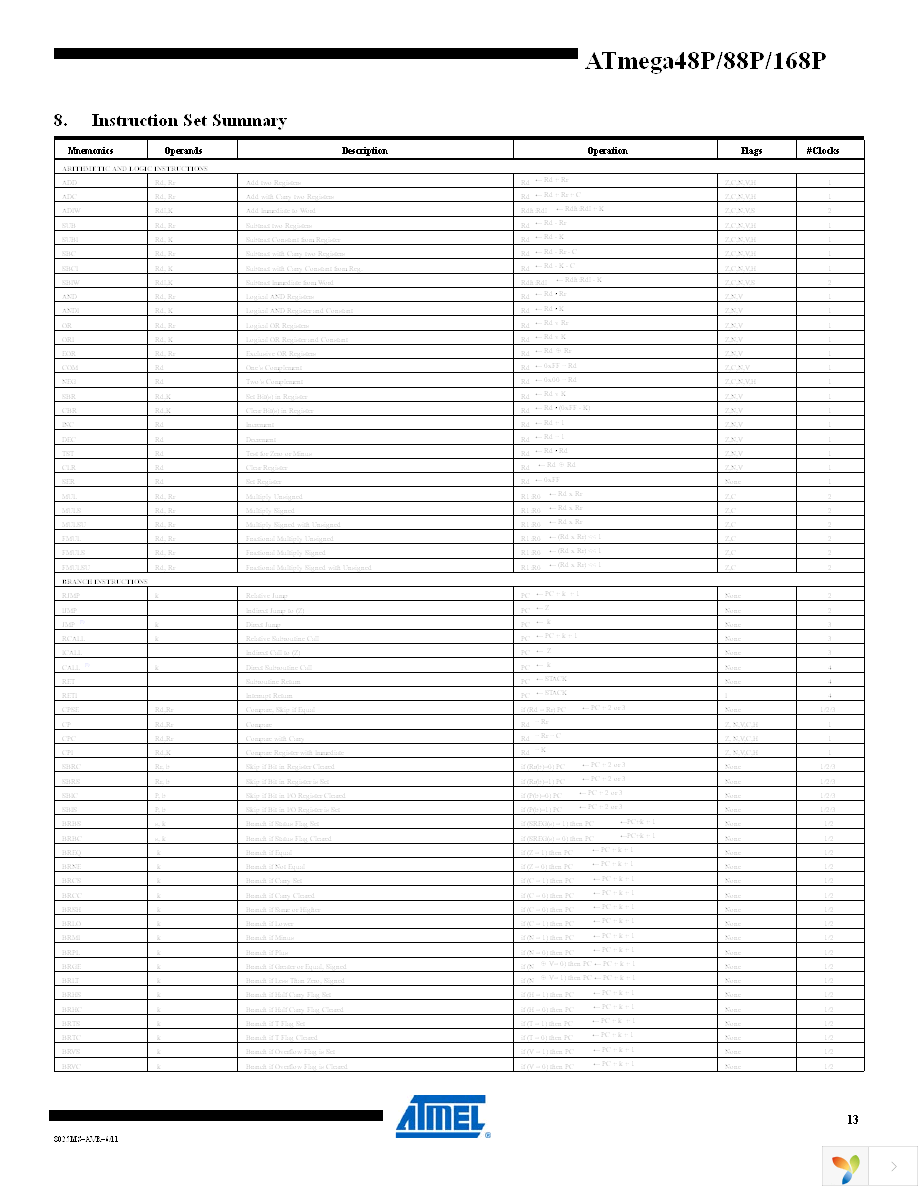 ATMEGA168P-20AU Page 13