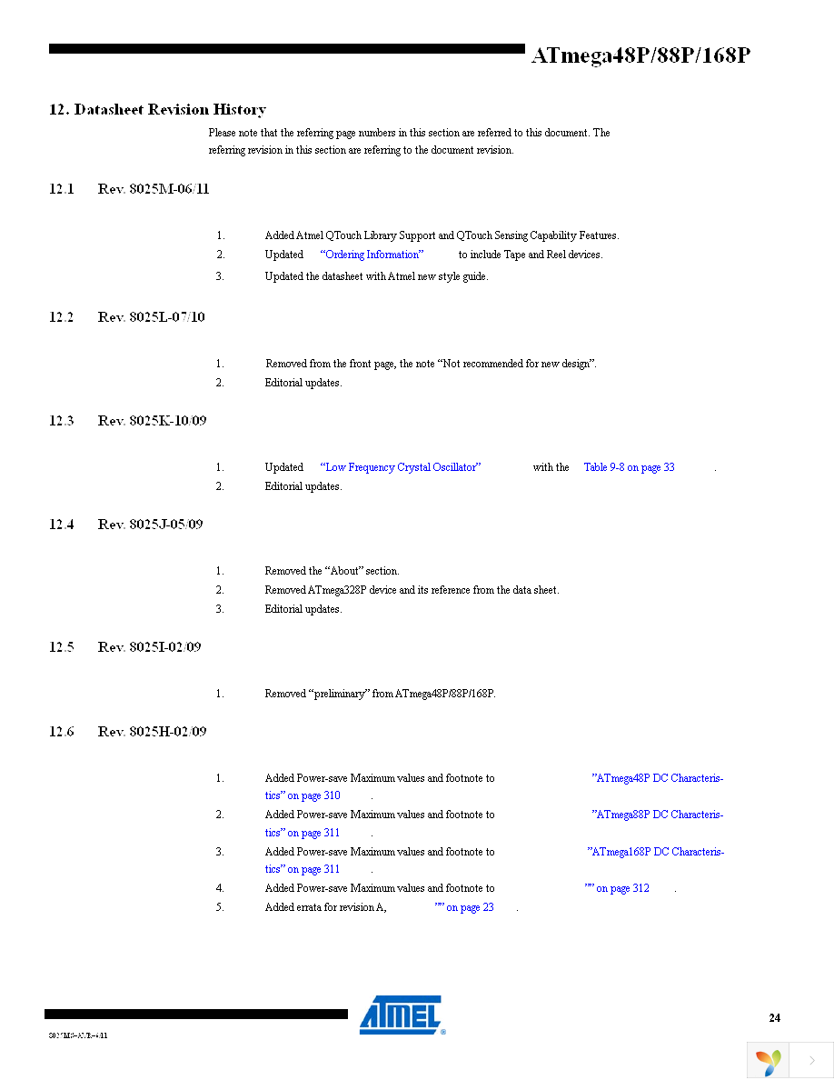 ATMEGA168P-20AU Page 24