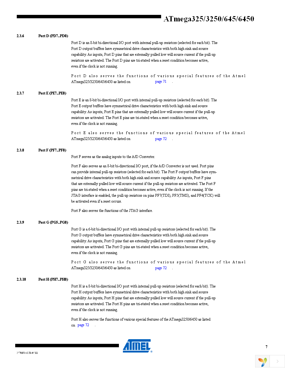 ATMEGA325-16AU Page 7