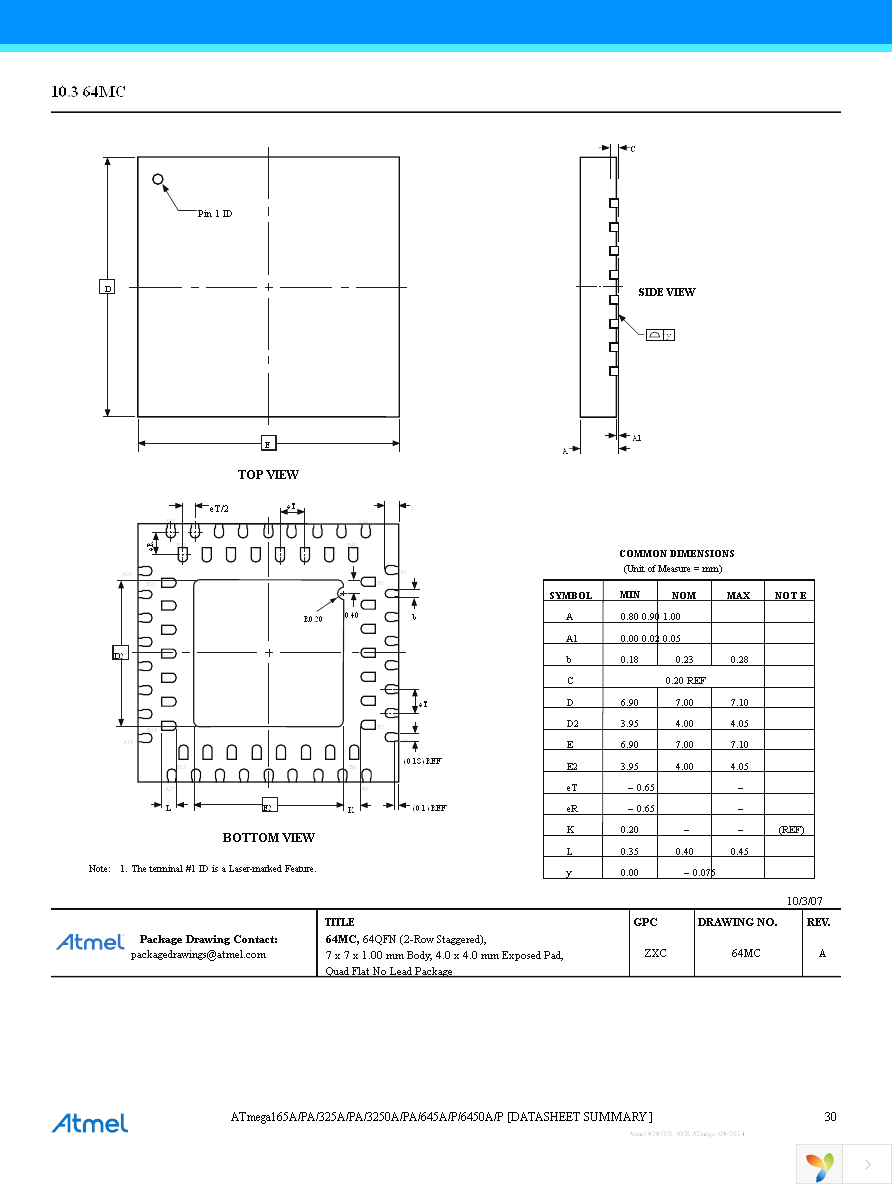 ATMEGA645A-AU Page 30