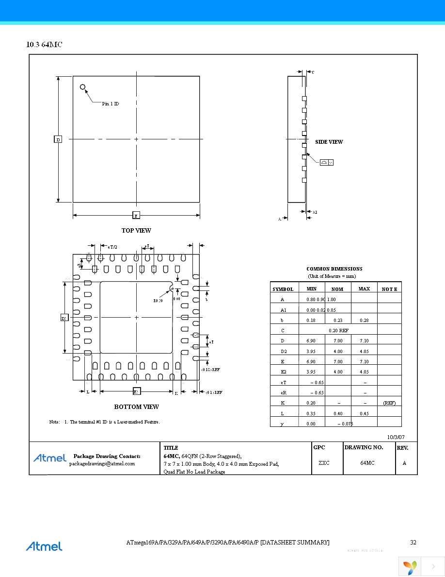 ATMEGA649A-AU Page 32