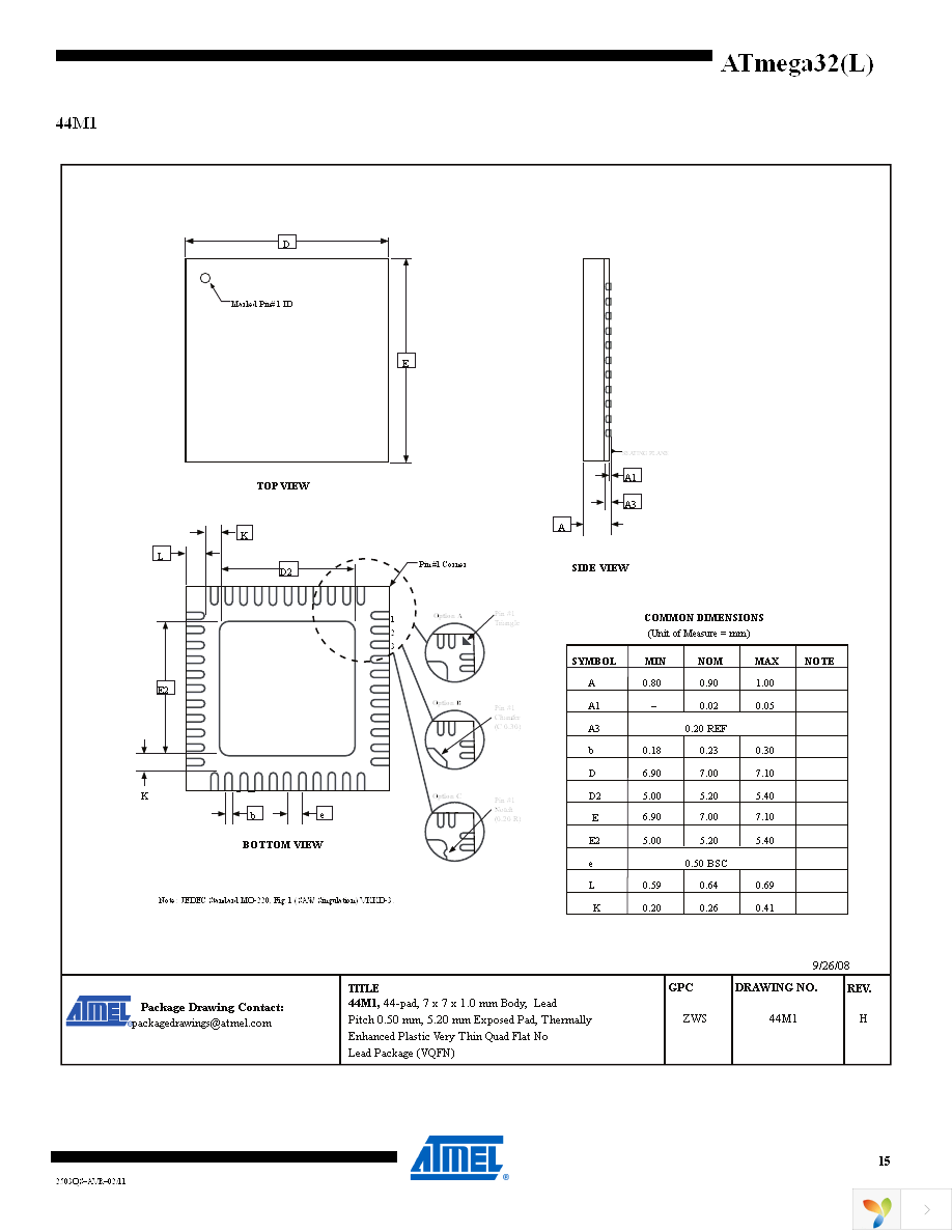 ATMEGA32L-8AU Page 15