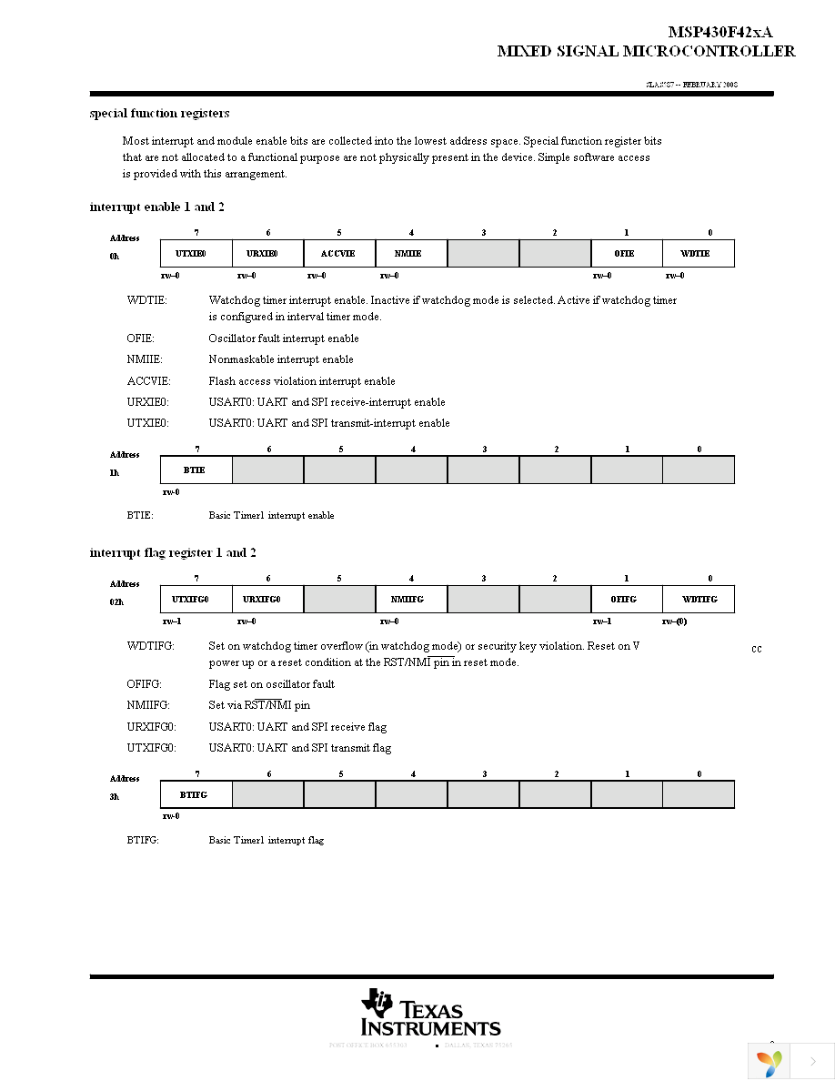 MSP430F427AIPM Page 9