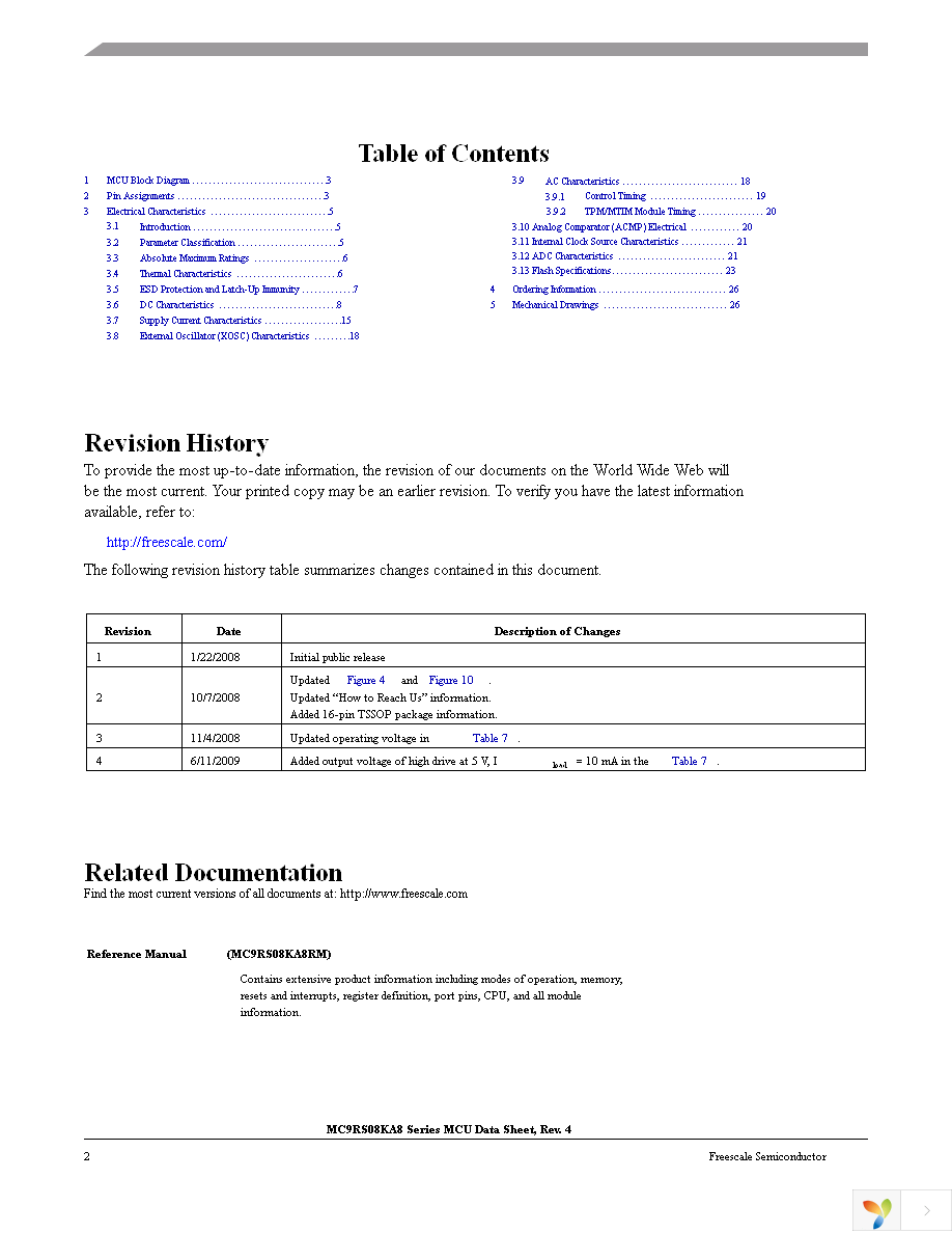 MC9RS08KA4CWG Page 2