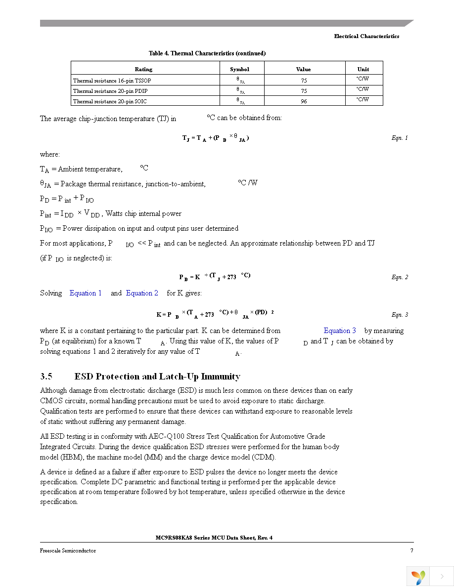 MC9RS08KA4CWG Page 7