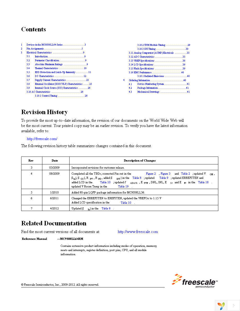 MC9S08LL64CLK Page 6