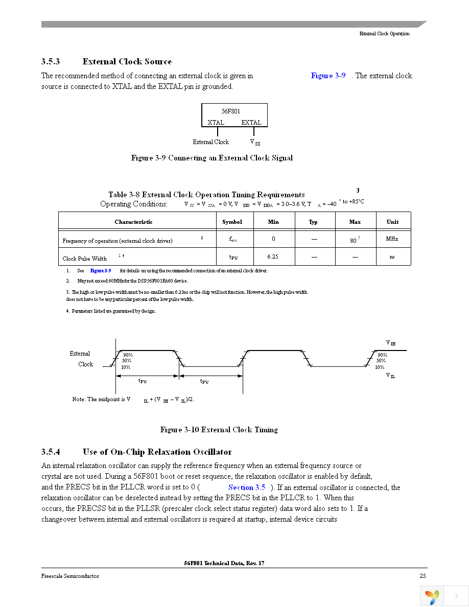 DSP56F801FA60E Page 25