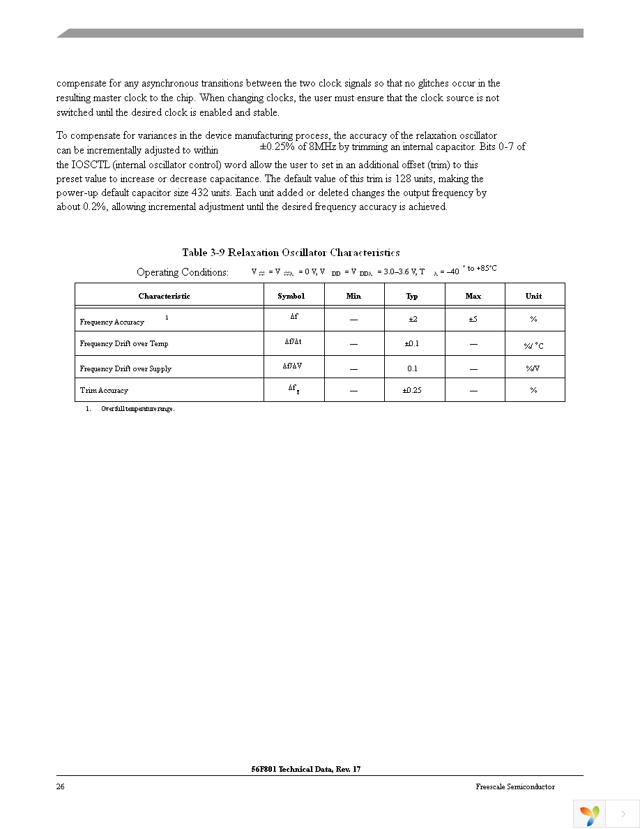 DSP56F801FA60E Page 26