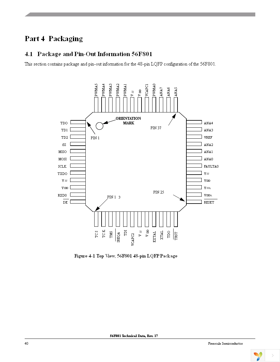 DSP56F801FA60E Page 40