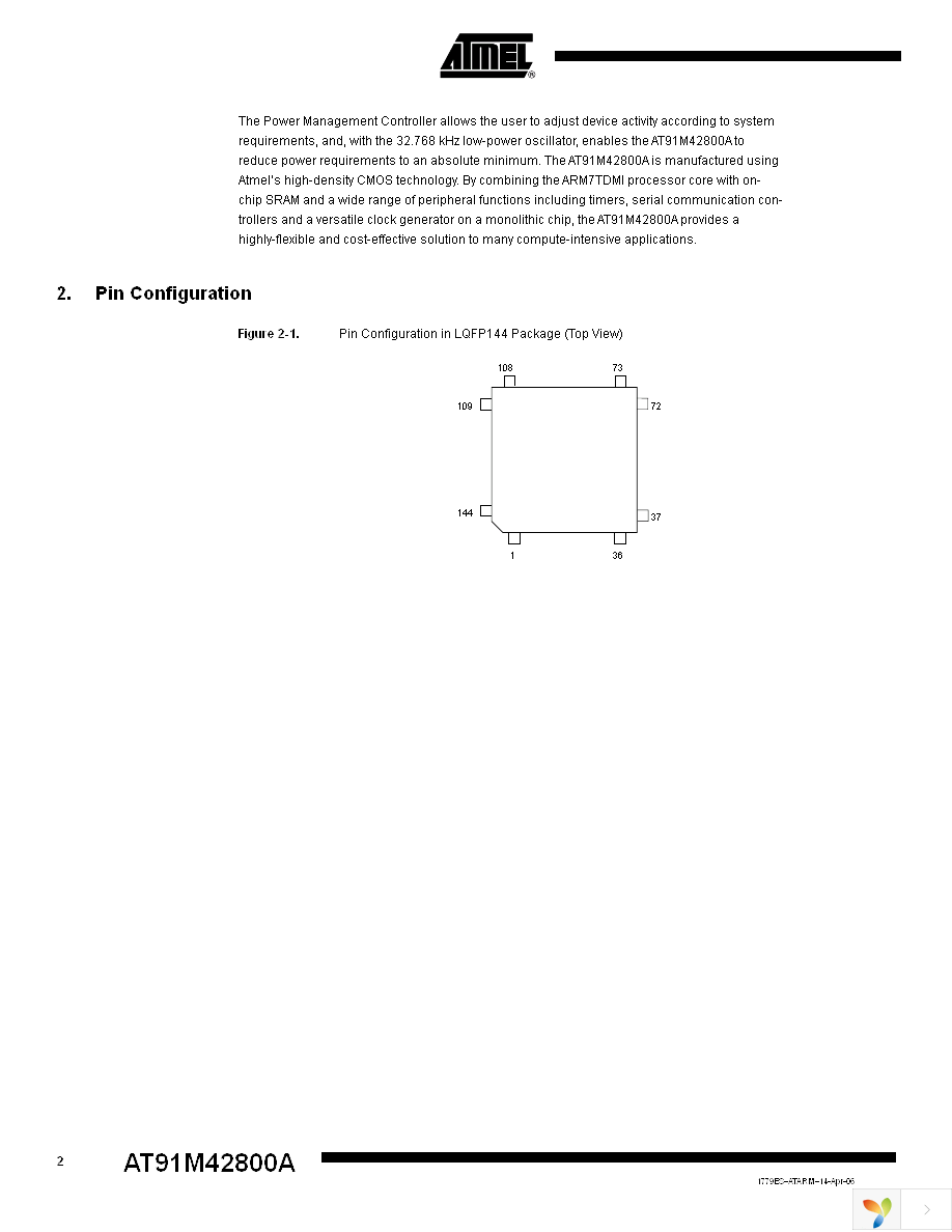 AT91M42800A-33AU Page 2