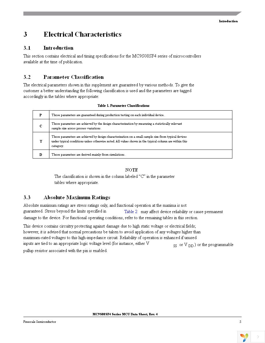 MC9S08SF4MTJ Page 5