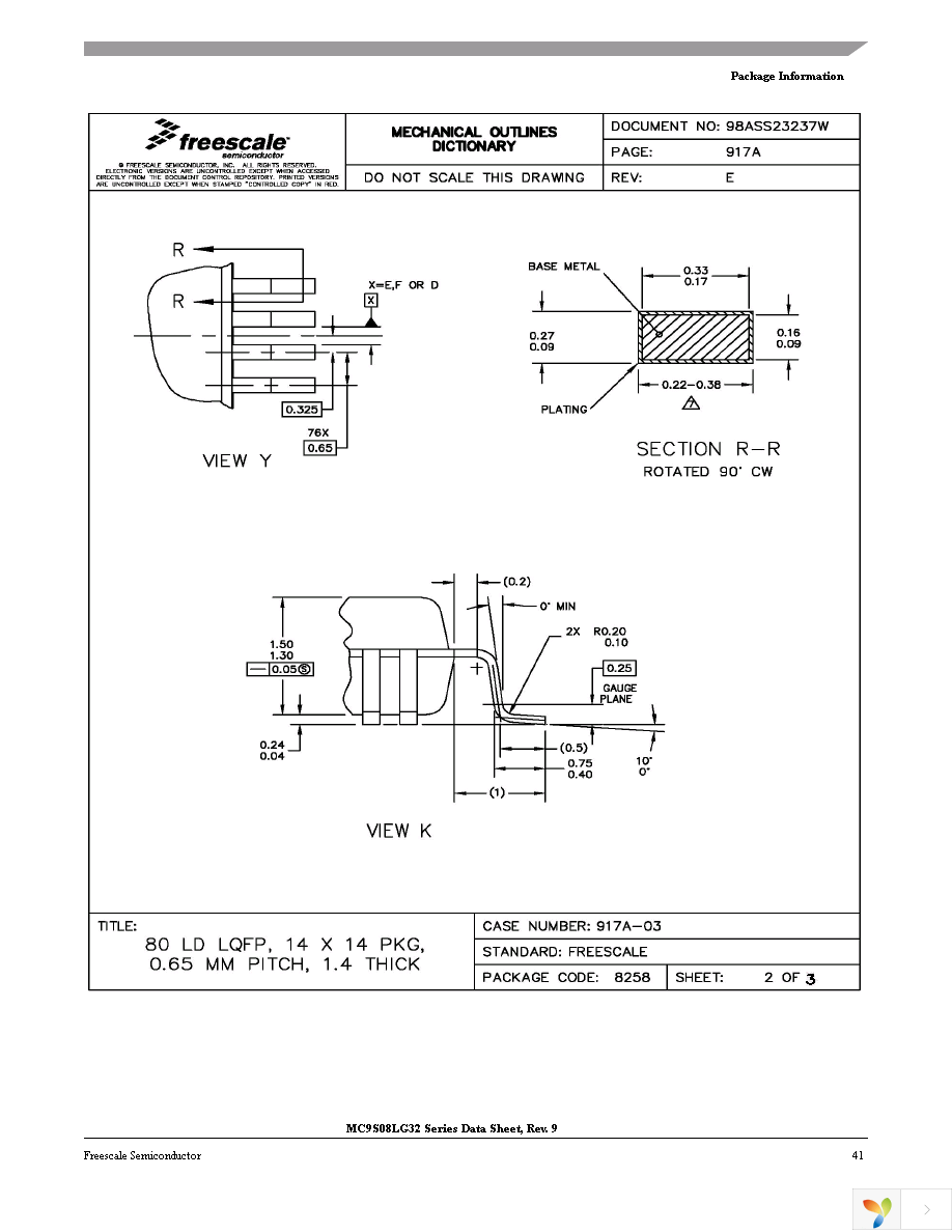 MC9S08LG32CLH Page 41