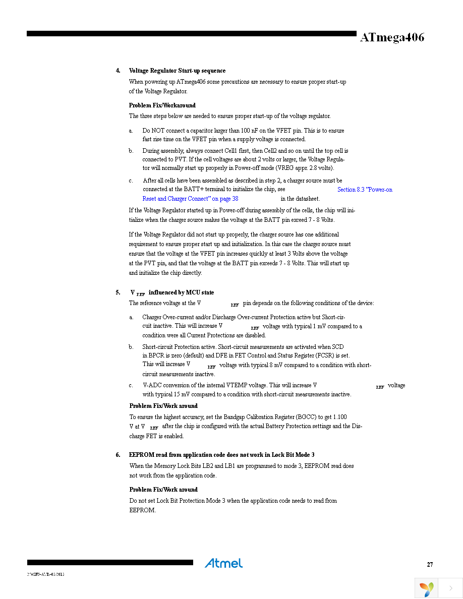 ATMEGA406-1AAU Page 27