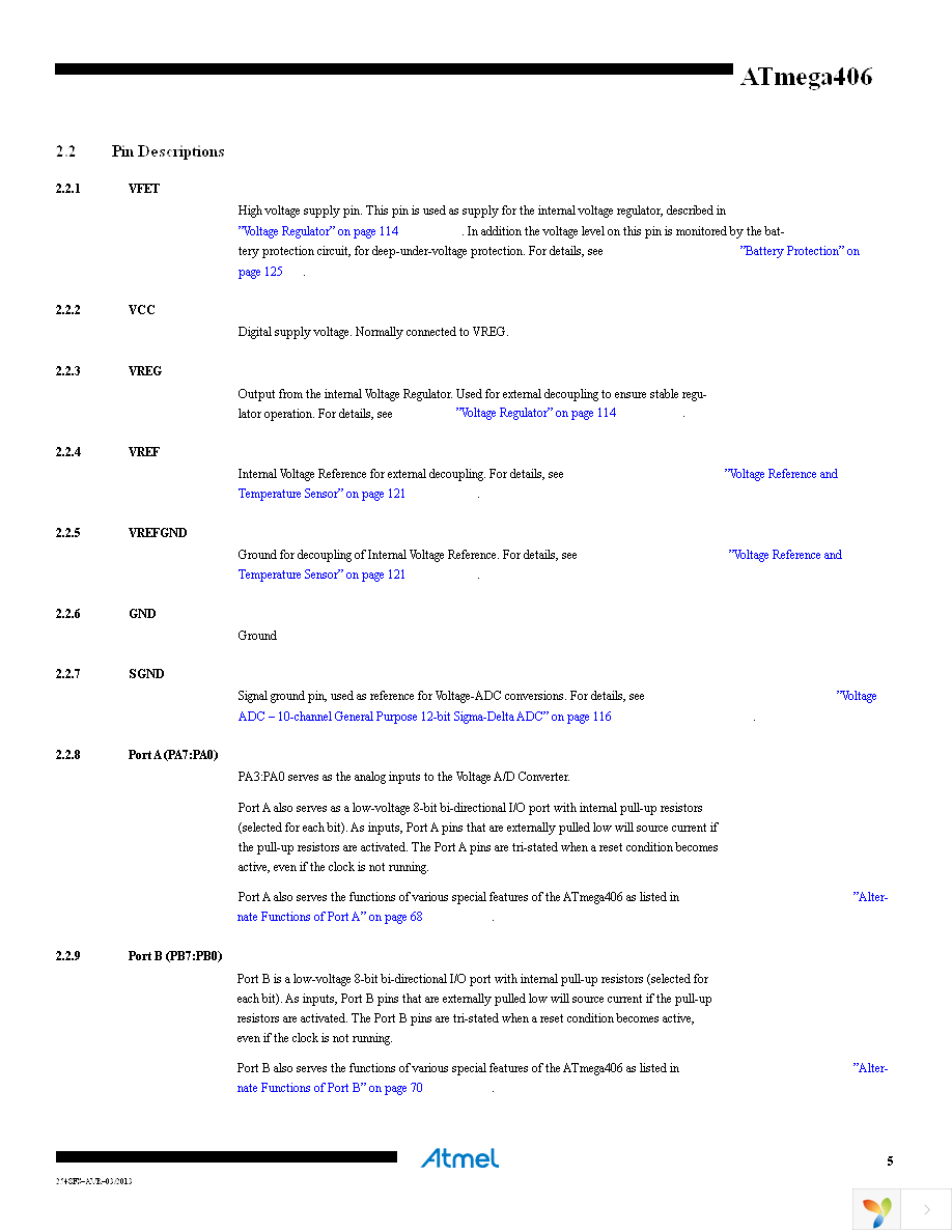 ATMEGA406-1AAU Page 5