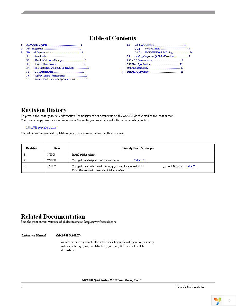 MC9S08QA4CDNE Page 2