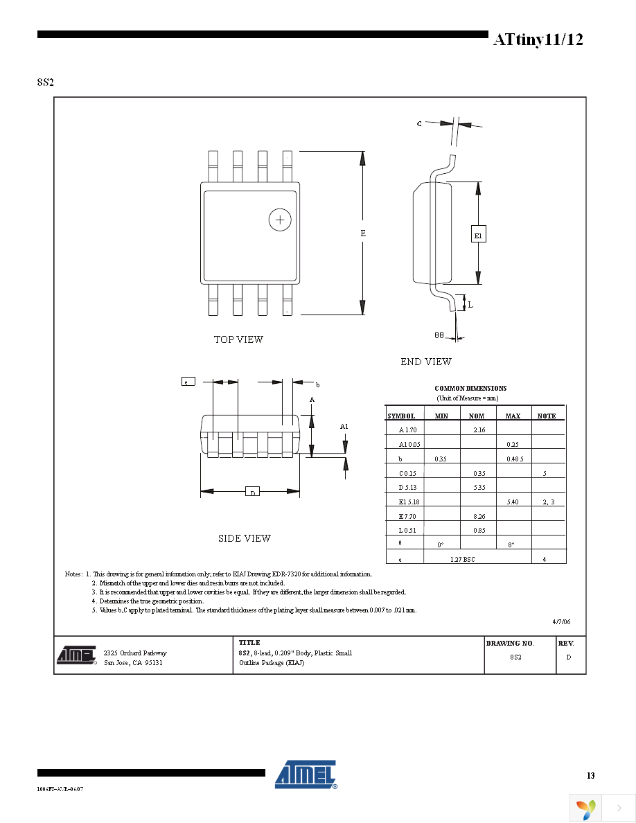 ATTINY12L-4SUR Page 13