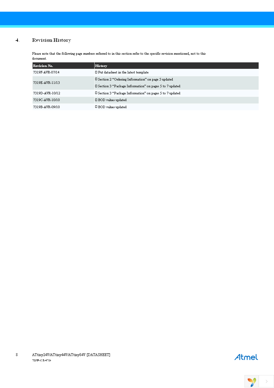 ATTINY44V-15SST Page 8