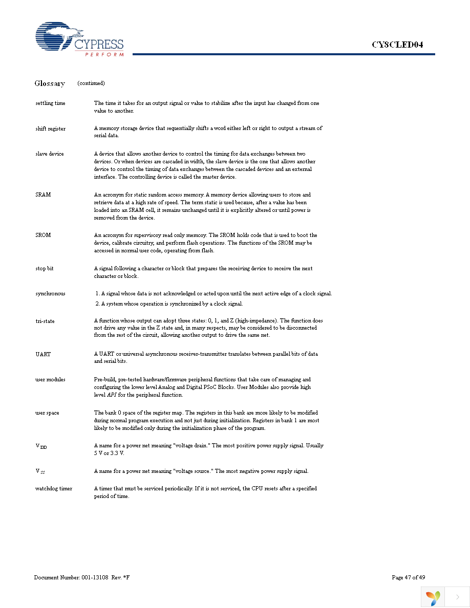 CY8CLED04-68LTXI Page 47