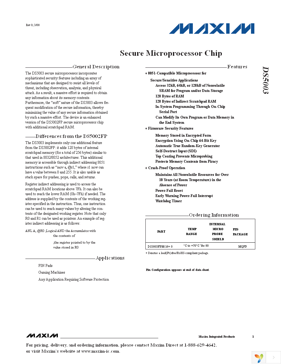 DS5003FPM-16+ Page 1