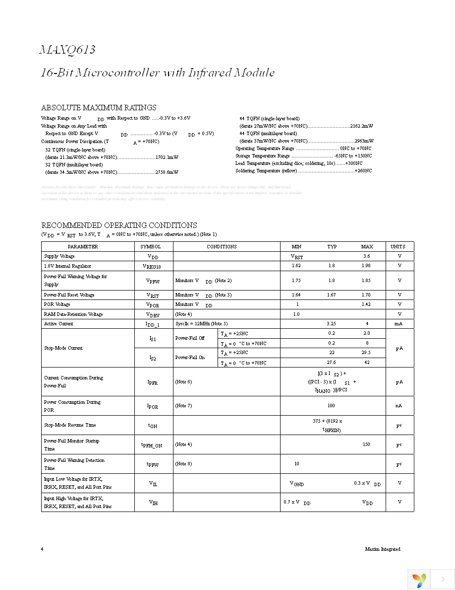 MAXQ613X-0000+ Page 4