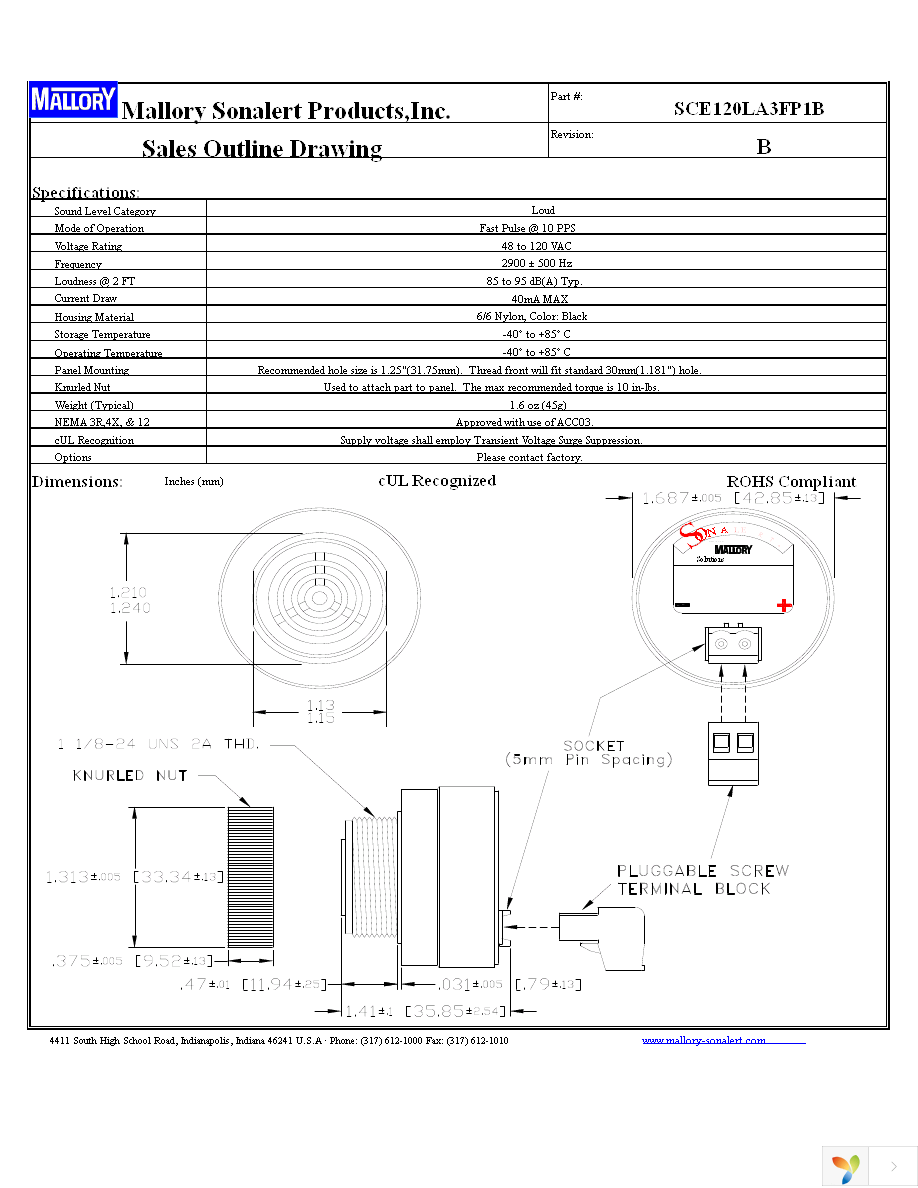 SCE120LA3FP1B Page 1