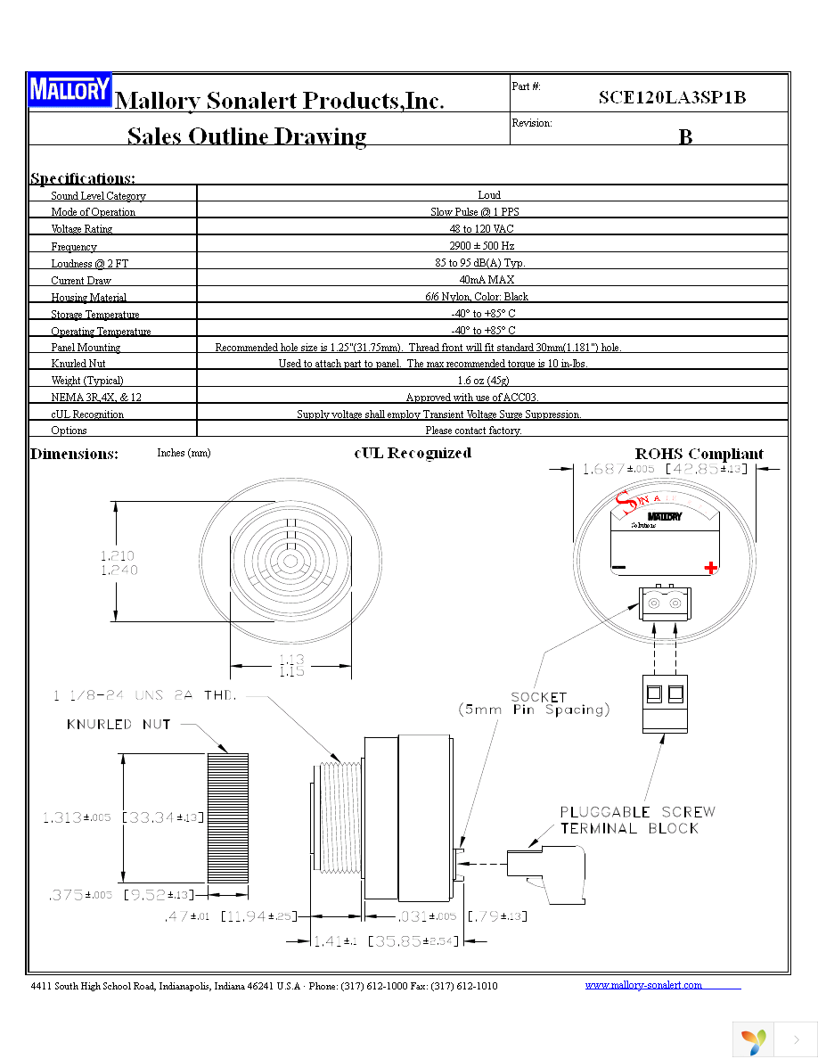 SCE120LA3SP1B Page 1