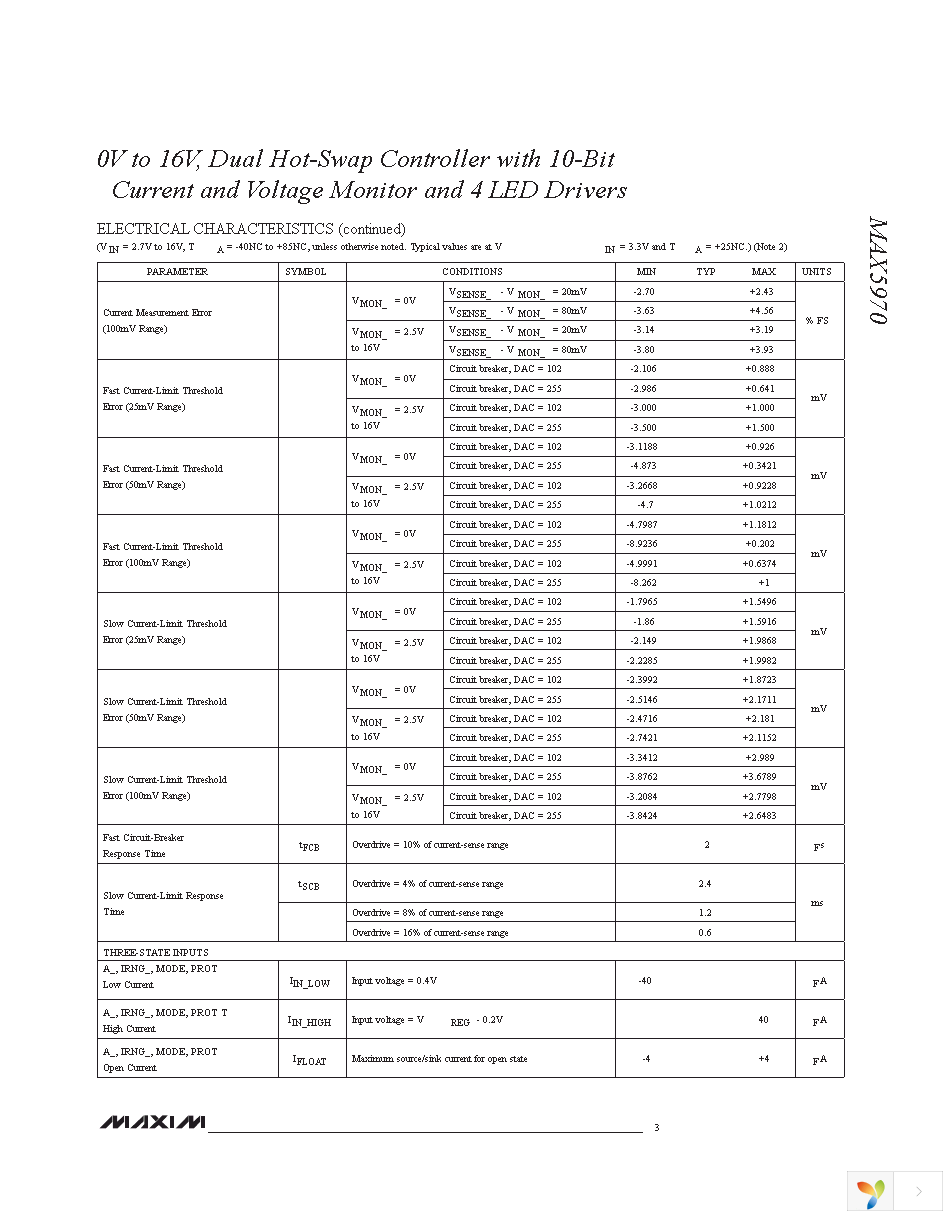 MAX5970ETX+T Page 3