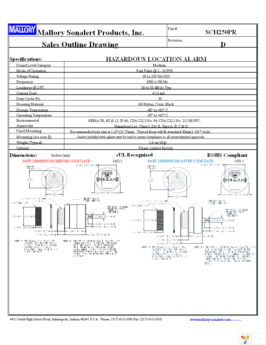 SCH250PR Page 1