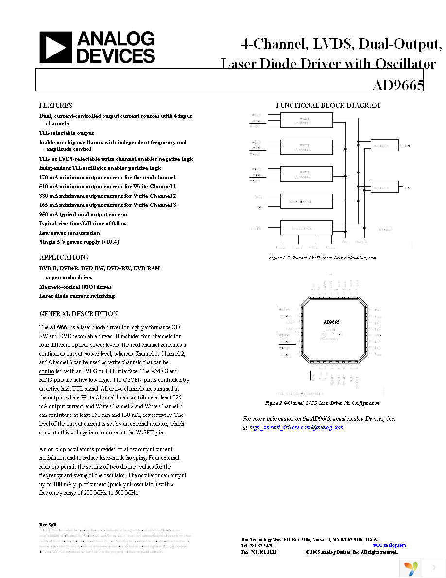 AD9665ACPZ-REEL7 Page 1