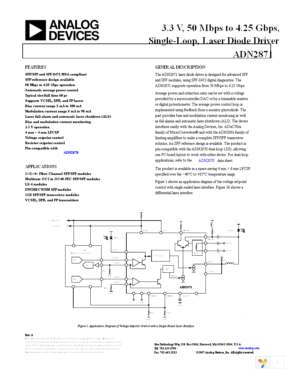 ADN2871ACPZ Page 1