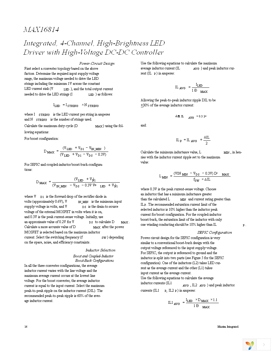 MAX16814ATP+ Page 16