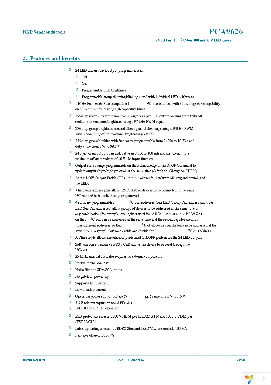 PCA9626B,118 Page 2