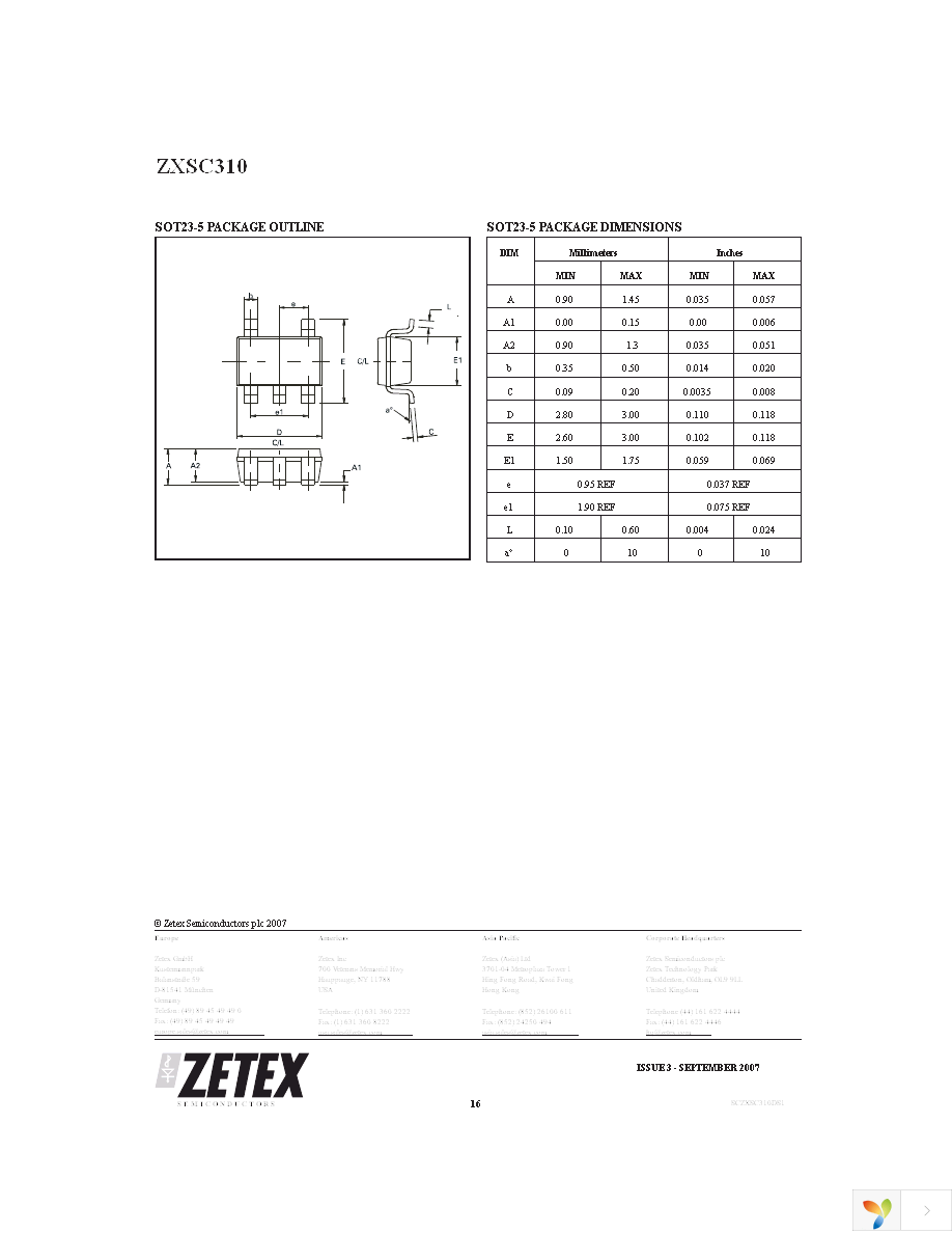 ZXSC310E5TA Page 16