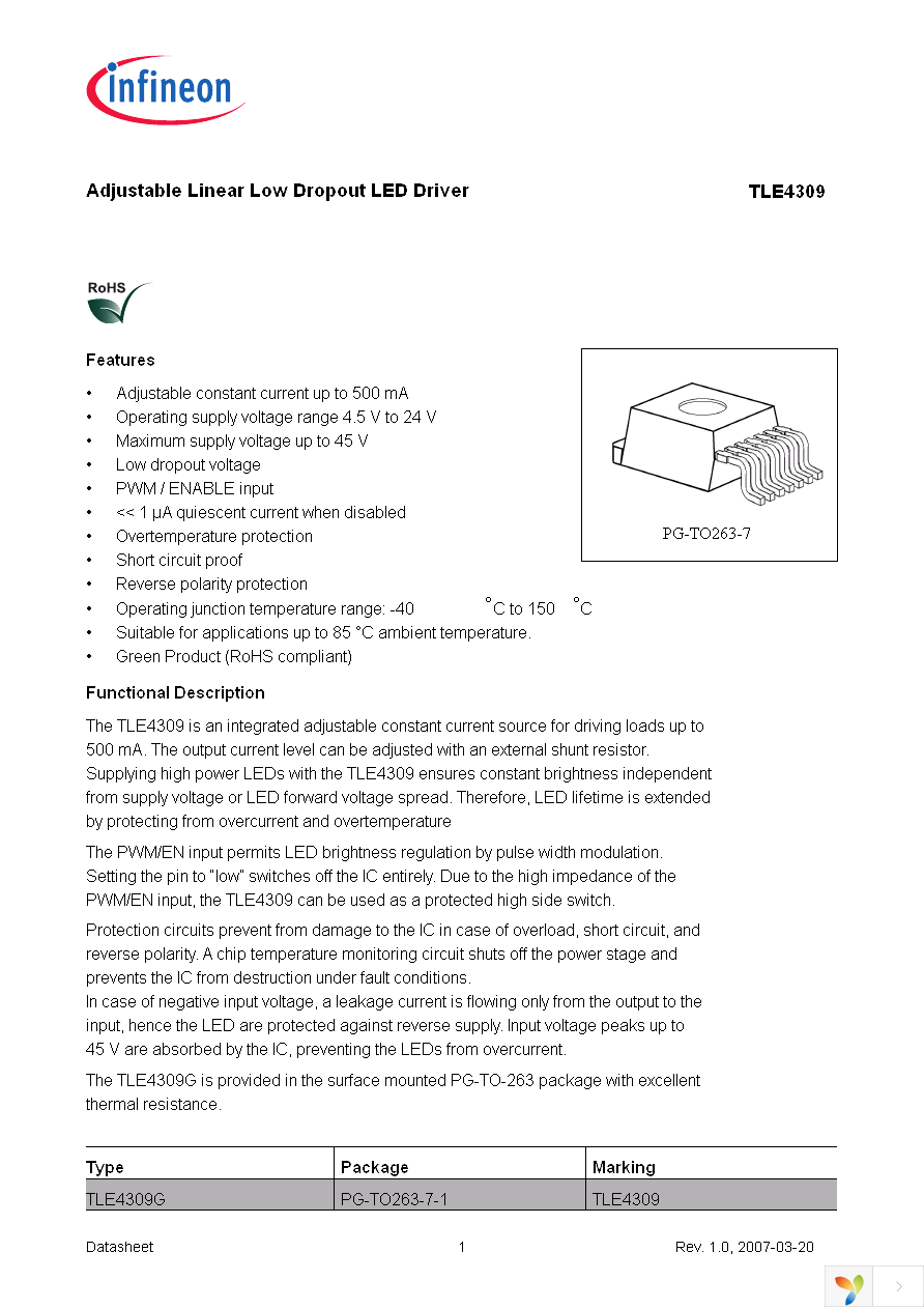 TLE4309G Page 1