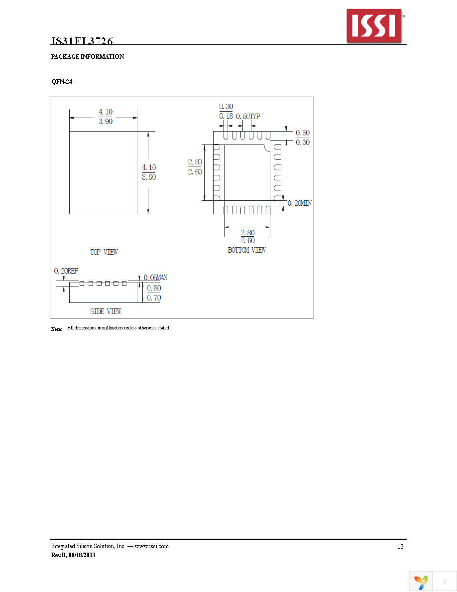 IS31FL3726-QFLS2-TR Page 13