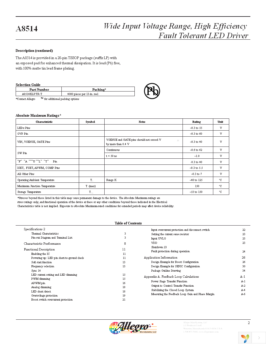 A8514KLPTR-T Page 2