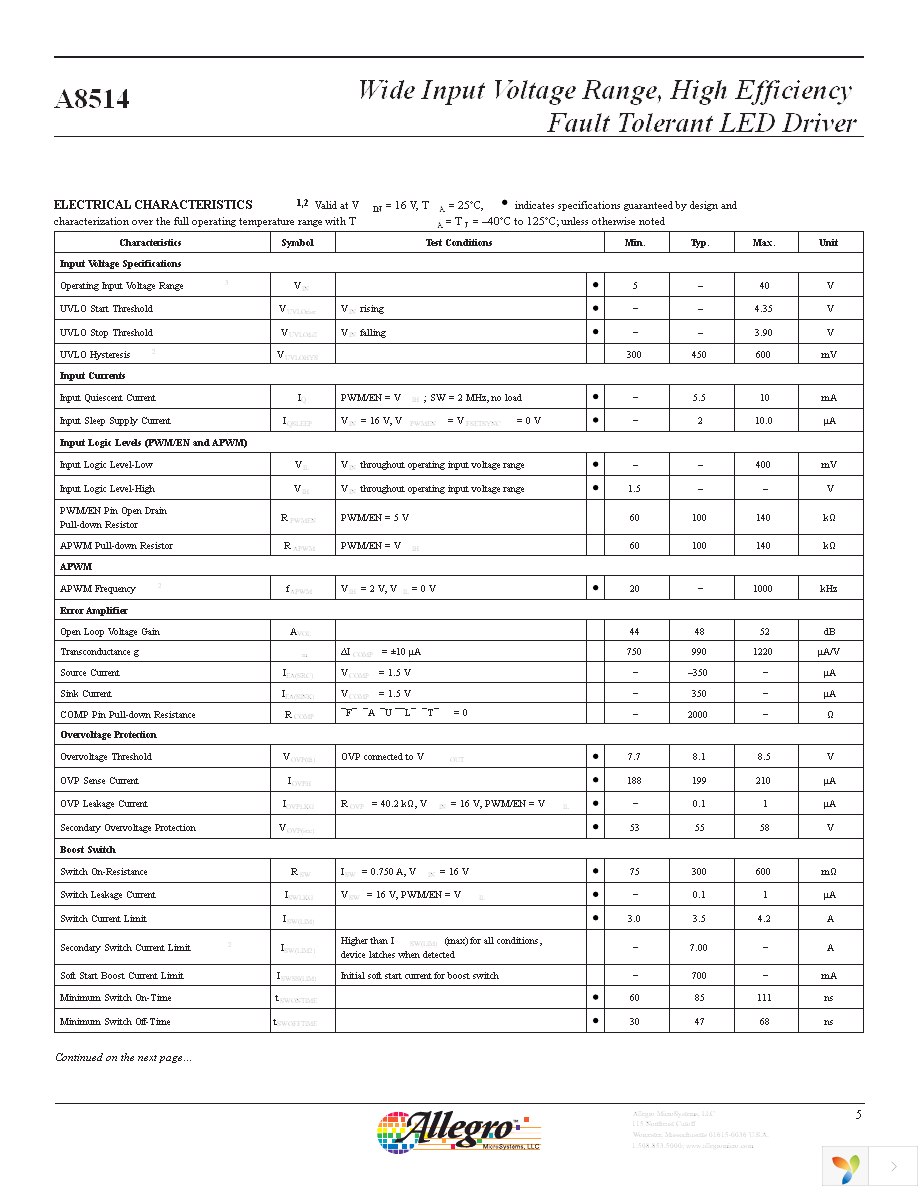 A8514KLPTR-T Page 5