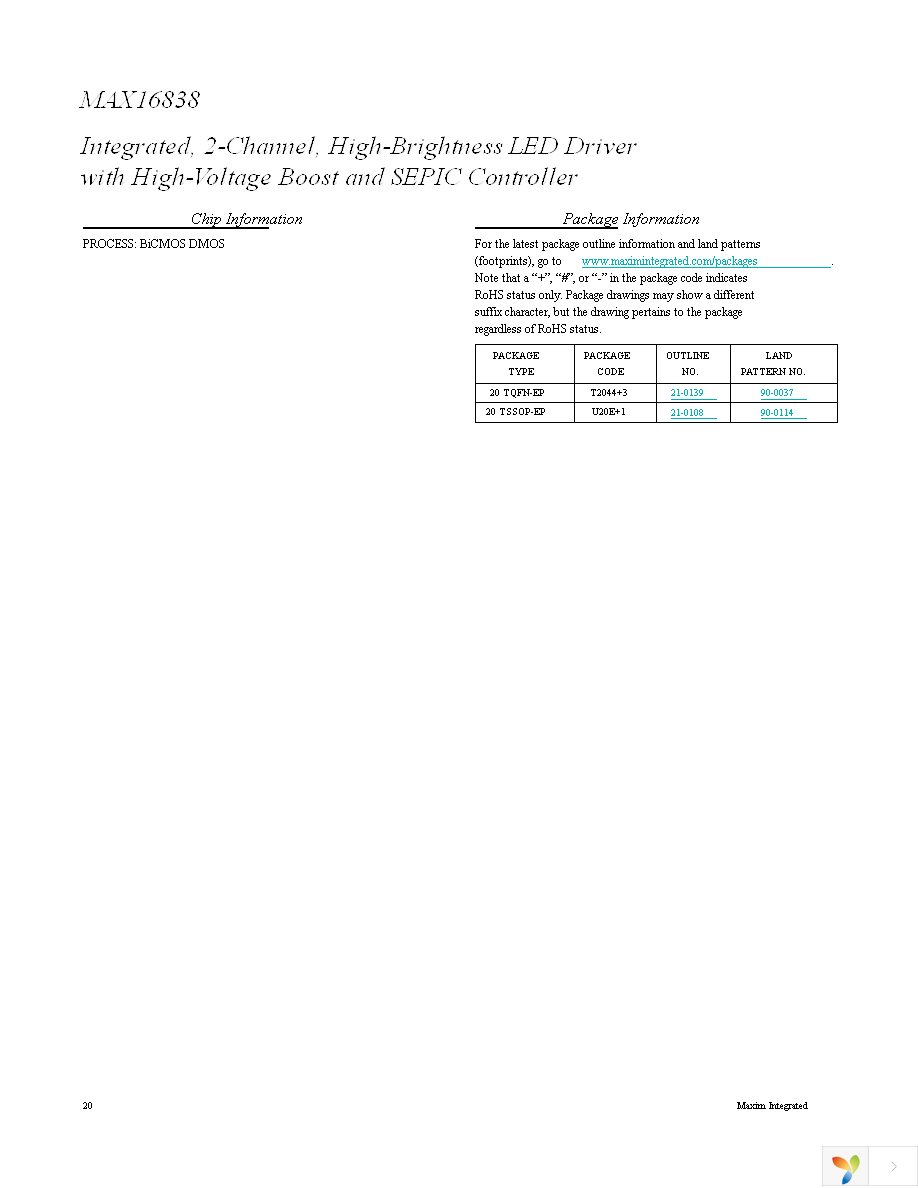 MAX16838AUP+ Page 20