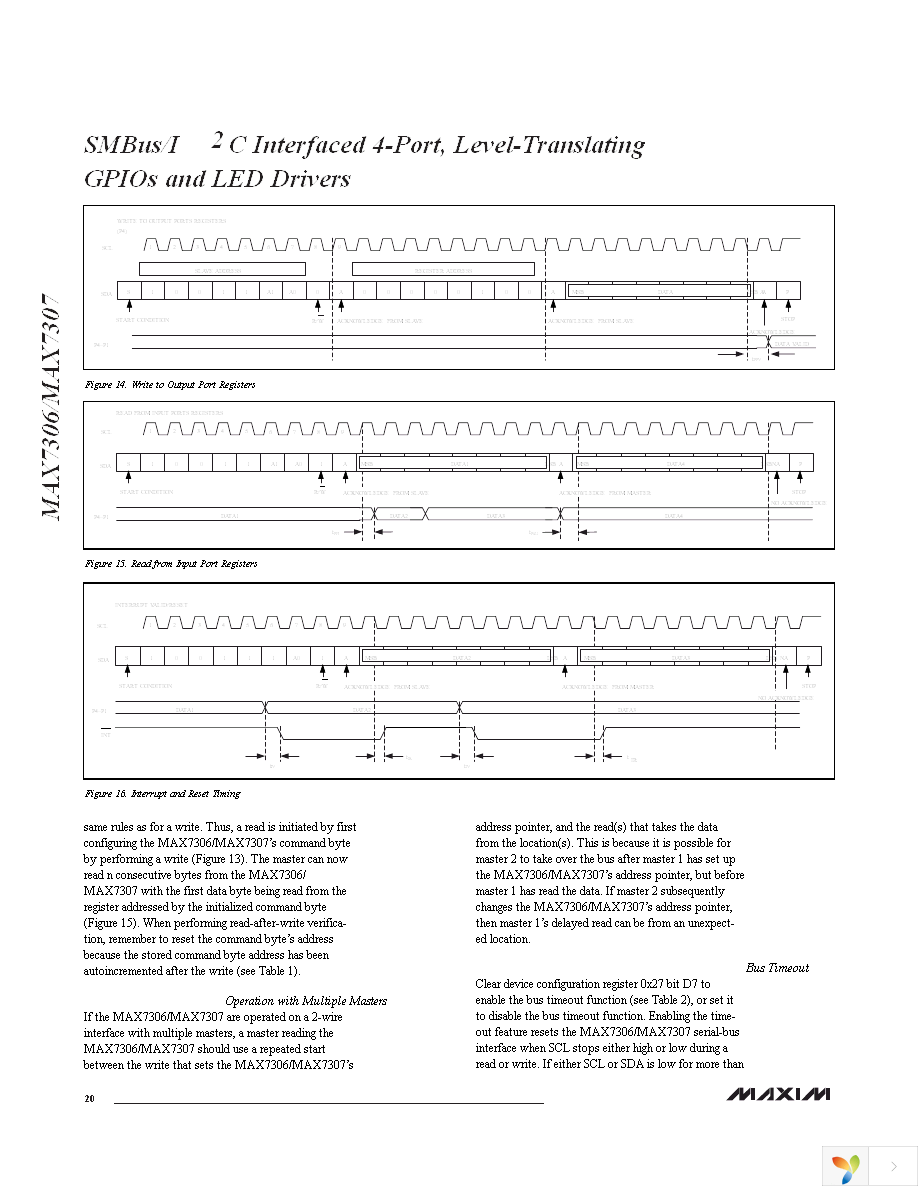 MAX7306AUB+ Page 20
