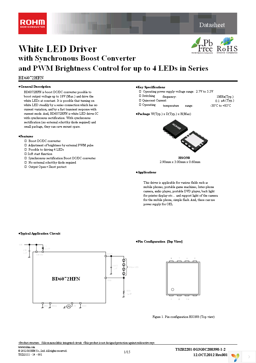 BD6072HFN-TR Page 1