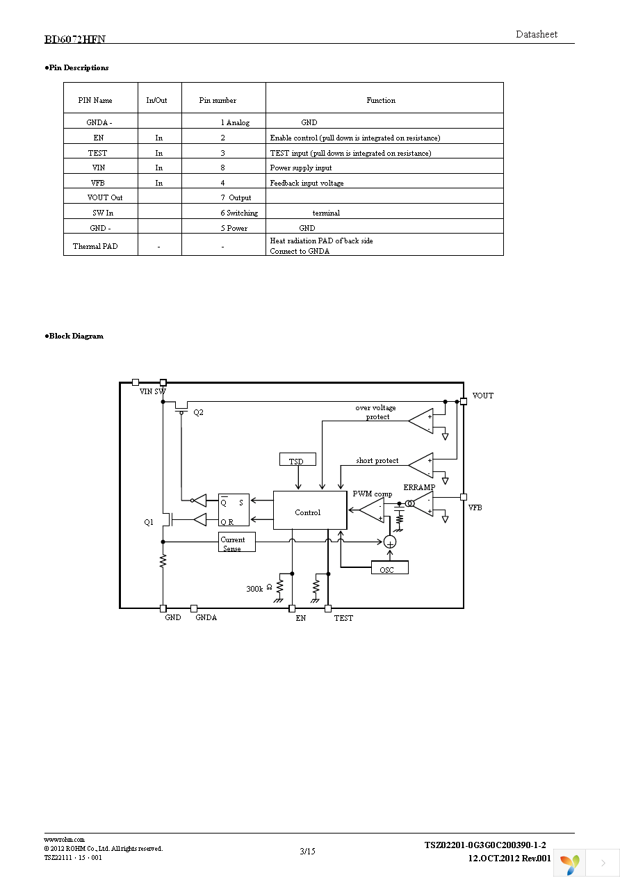 BD6072HFN-TR Page 3