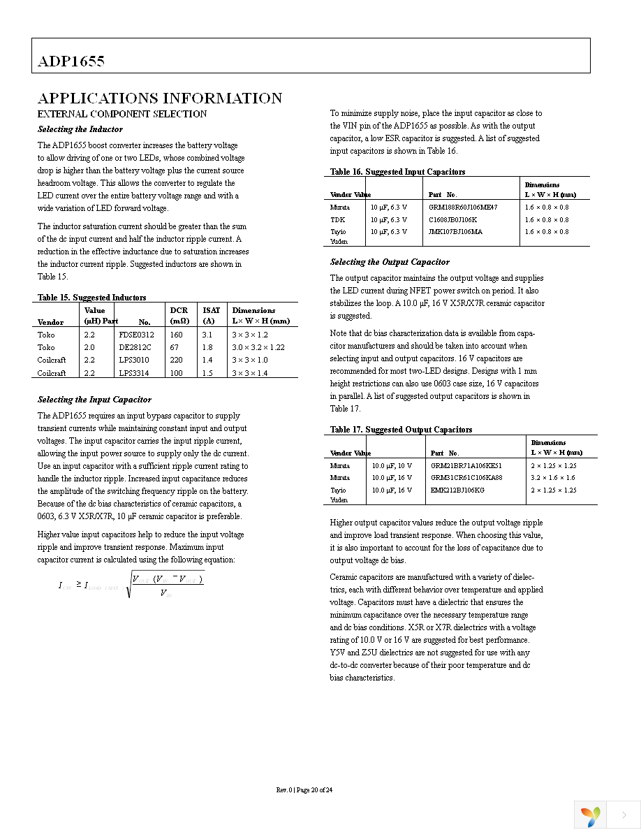 ADP1655ACBZ-R7 Page 20