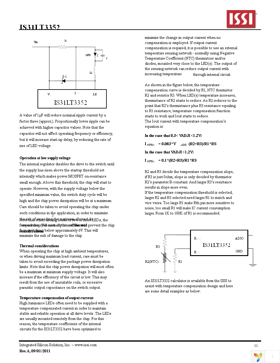 IS31LT3352-V1GRLS2-TR Page 11