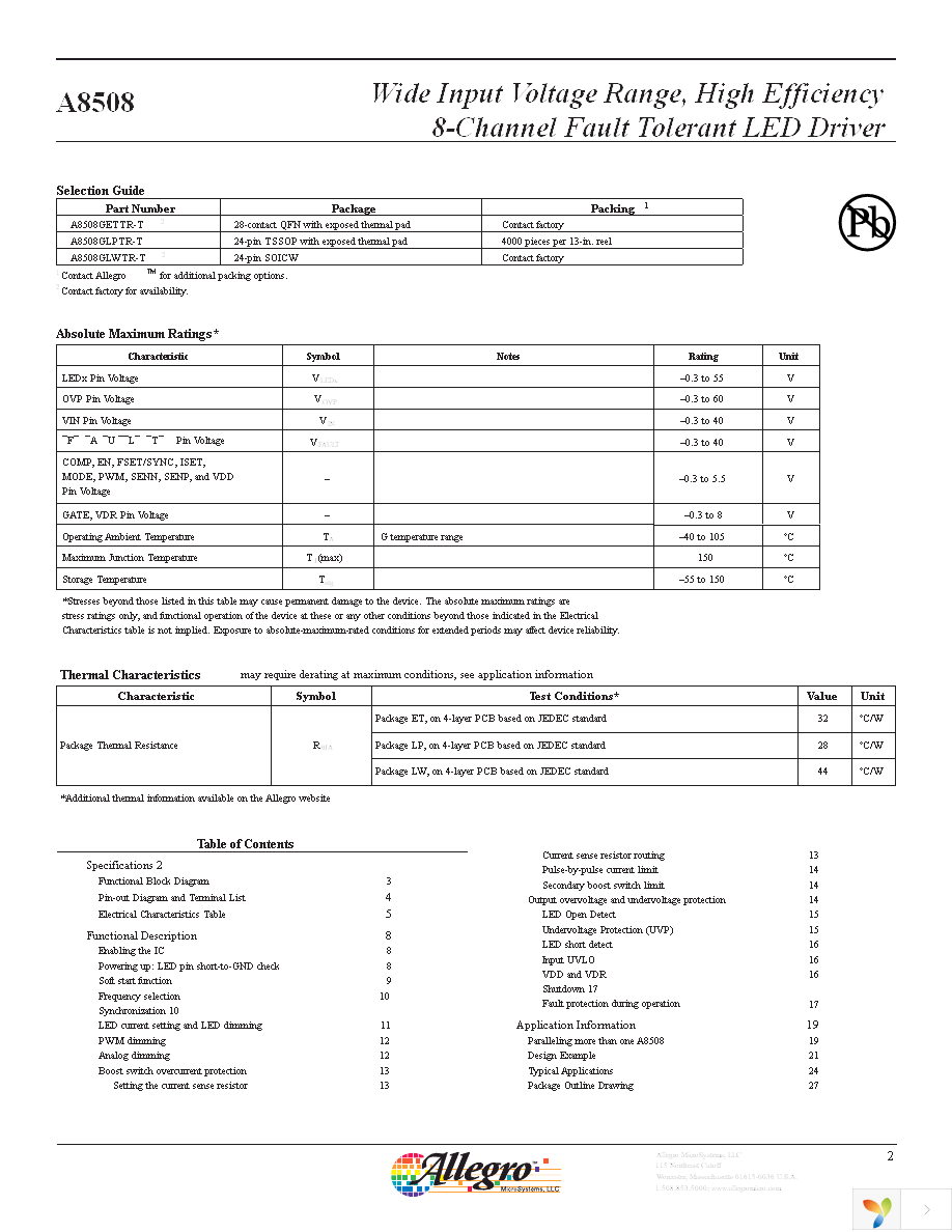 A8508GLPTR-T Page 2