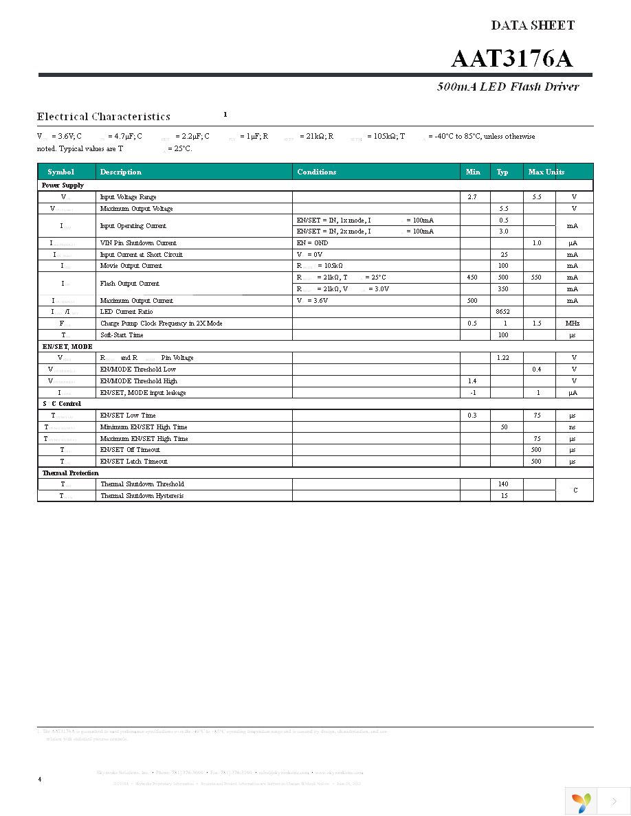 AAT3176AIDH-T1 Page 4